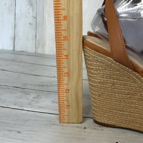 Marc Fisher Butterscotch Suede Studded Wedge Espadrille Ankle Strap Sandal - Picture 4 of 11